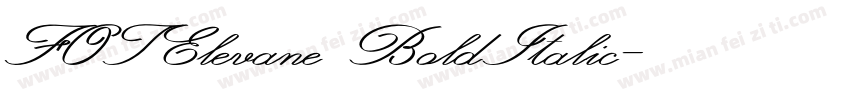 FOTElevane BoldItalic字体转换